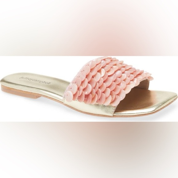 Jeffrey Campbell Women's Slide Sandals Gold and Pink Size 8 - Picture 2 of 11